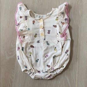 Used Jessica Simpson Pineapple Romper Size 6-9 mo